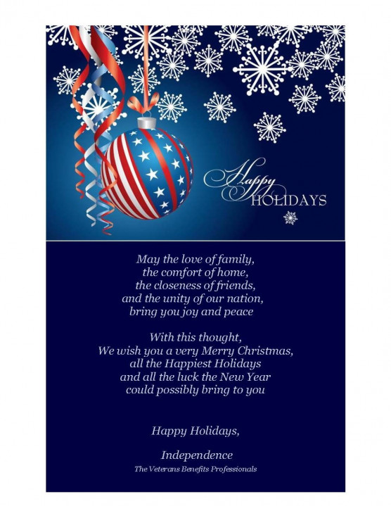 Merry Christmas from Independence - The Veterans Benefits Professionals! - Blog